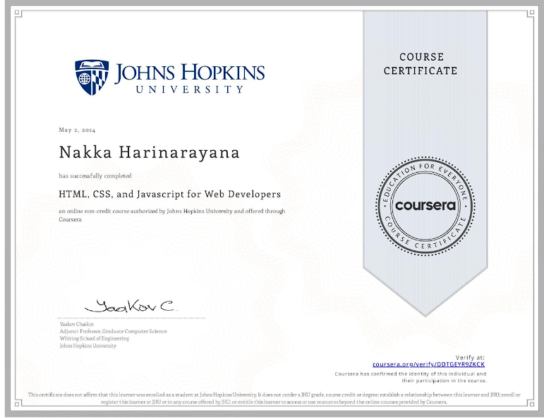Certificate 2